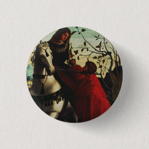 Saint Martin and the Beggar 1 Inch Round Button