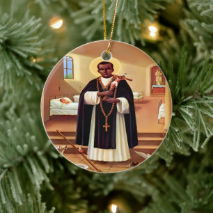 Saint Martin de Porres Ceramic Ornament