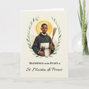 Saint Martin de Porres Feast Day Blessings Card
