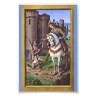 Saint Martin of Tours cutting his cloak in two Photo Print