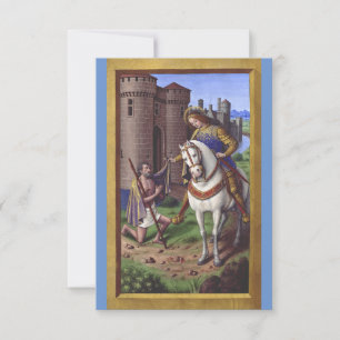 Saint Martin of Tours cutting his cloak in two Thank You Card