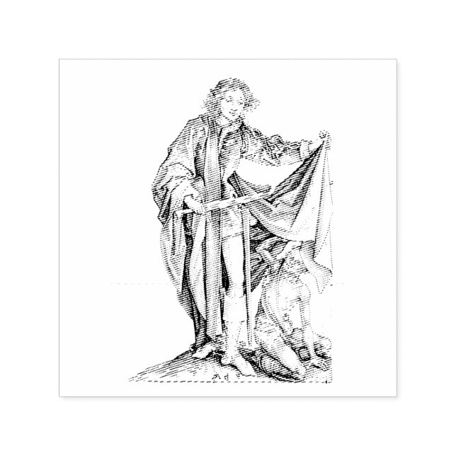 Saint Martin with a Beggar  Self-inking Stamp (Design)