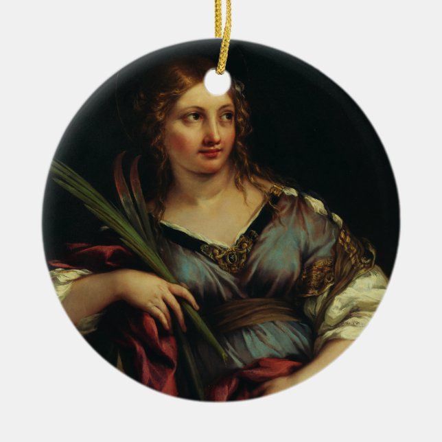 Saint Martina of Rome by Pietro Berrettini Ceramic Ornament (Front)