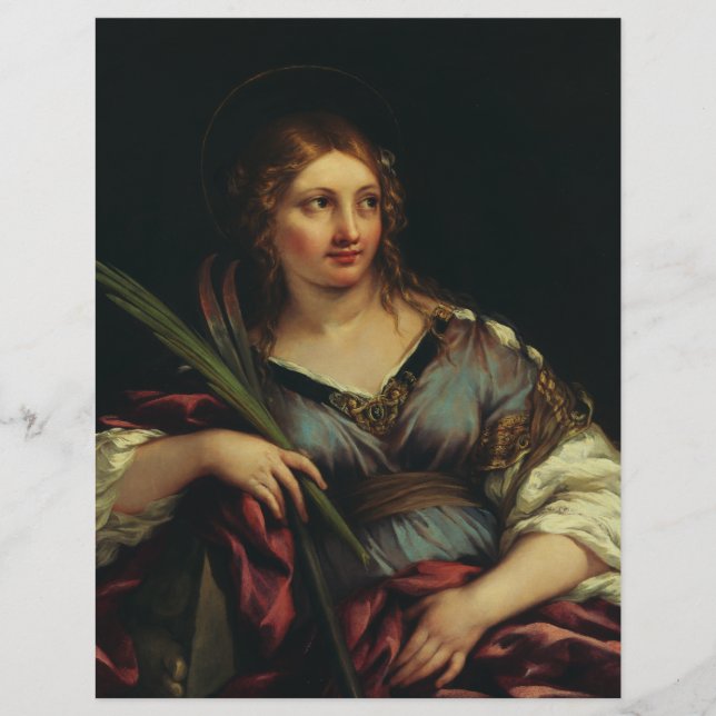 Saint Martina of Rome by Pietro Berrettini Flyer (Front)