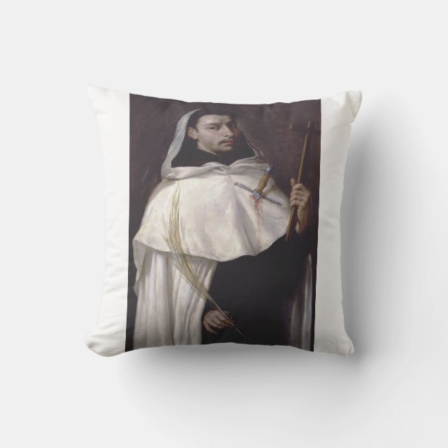 Saint Martyr Angelus of Jerusalem Throw Pillow (Front)