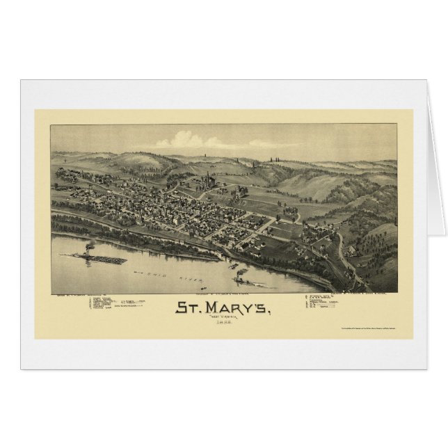 Saint Mary, carte panoramique de WV - 1895 (Devant horizontal)