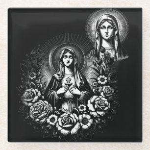Saint Mary Catholic Christian Catholic Faith Gift Glass Coaster