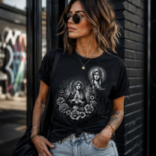 Saint Mary Catholic Christian Catholic Faith Gift Tri-Blend Shirt