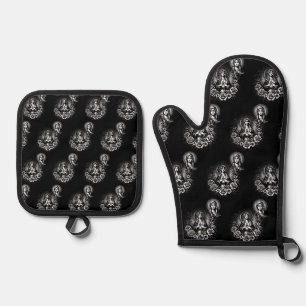 Saint Mary Catholic Christian Catholic Meditation Oven Mitt & Pot Holder Set