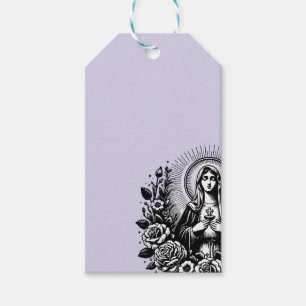 Saint Mary Catholic Christian Soft Lavender Gift Tags