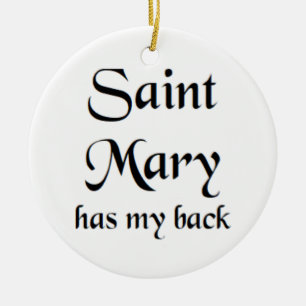 saint mary ceramic ornament