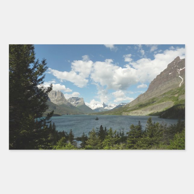 Saint Mary Lake II at Glacier National Park Sticker (Front)