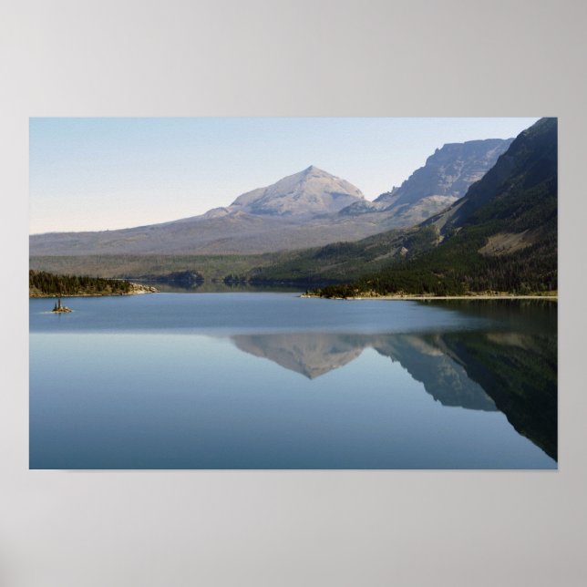 Saint Mary Lake Reflection Poster (Front)