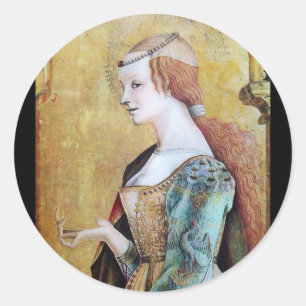 SAINT MARY MAGDALENE 2 Gold,Red Classic Round Sticker