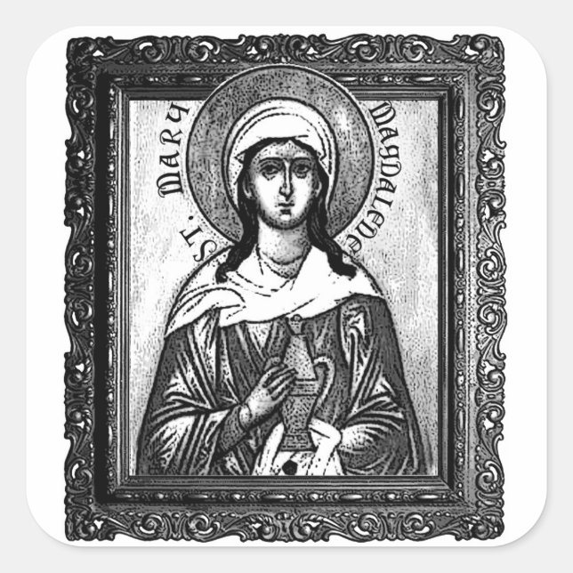 Saint Mary Magdalene - matte stickers 3" (6) (Front)