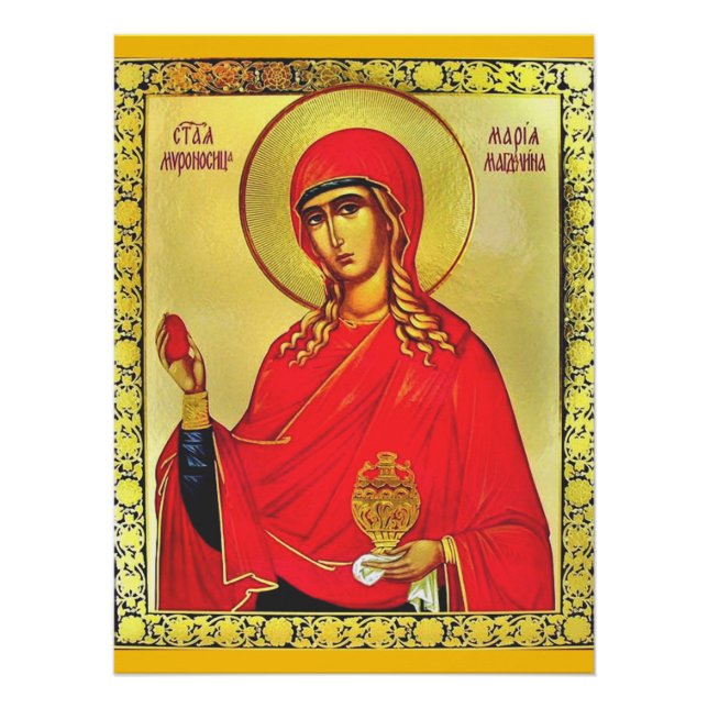 Saint Mary Magdalene orthodox icon Poster (Front)