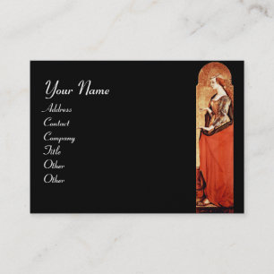 SAINT MARY MAGDALENE Red,Black,Gold Metallic Business Card