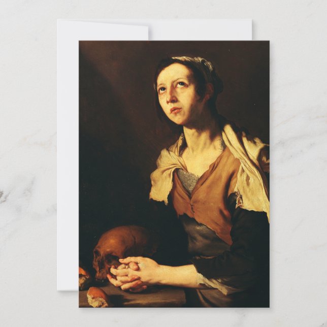 Saint Mary of Egypt by Jusepe de Ribera Invitation (Front)