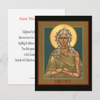 Saint Mary of Egypt Prayer Card