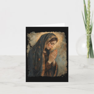 Saint Mary Praying Mother Of Jesus  Card