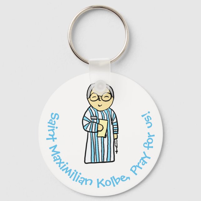 Saint Maximilian Kolbe Keychain (Front)