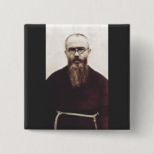 Saint Maximilian Kolbe Polish Catholic priest 2 Inch Square Button