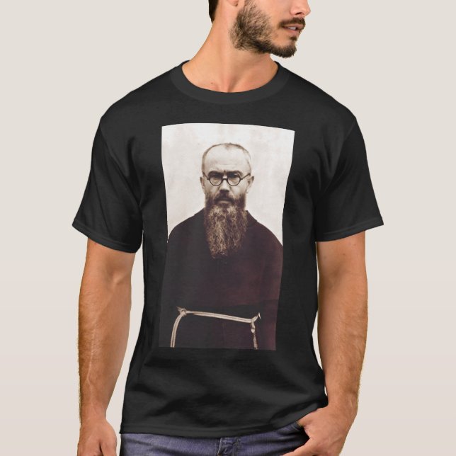 Saint Maximilian Kolbe Polish Catholic priest T-Shirt (Front)