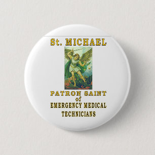 SAINT MICHAEL 2 INCH ROUND BUTTON