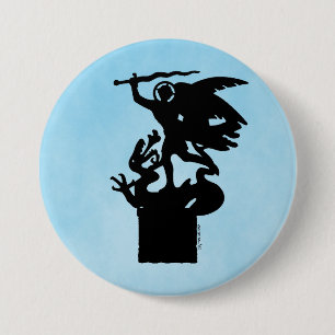 Saint Michael and Dragon 3 Inch Round Button