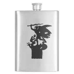 Saint Michael and Dragon Hip Flask