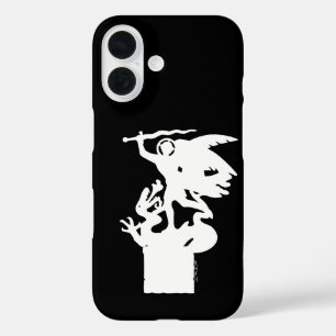 Saint Michael and Dragon (in White) iPhone 16 Case