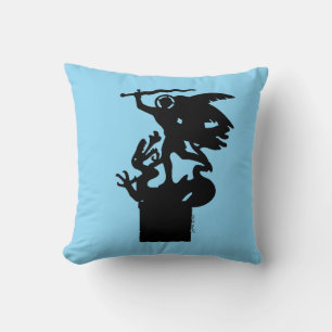 Saint Michael and Dragon Throw Pillow