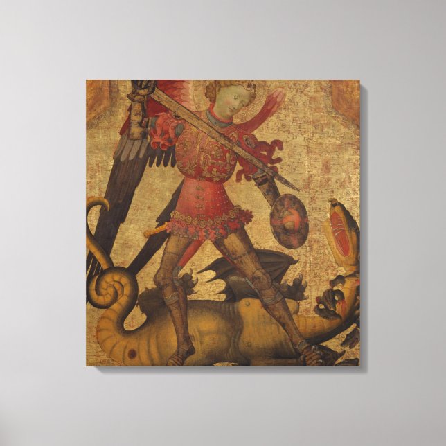 Saint Michael and the Dragon Canvas Print (Front)