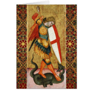Saint Michael Archangel et Dragon Prière Siennoise