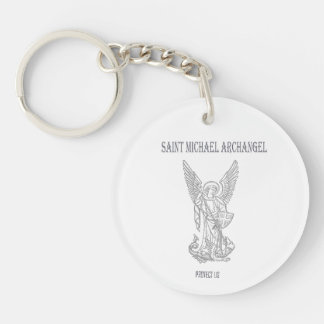 Saint Michael Archangel Keychain
