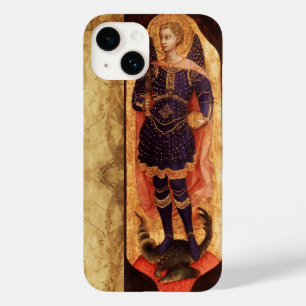 SAINT MICHAEL ARCHANGEL WITH DRAGON OLD PARCHMENT Case-Mate iPhone 14 CASE