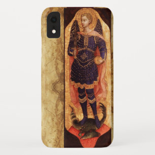 SAINT MICHAEL ARCHANGEL WITH DRAGON OLD PARCHMENT iPhone XR CASE