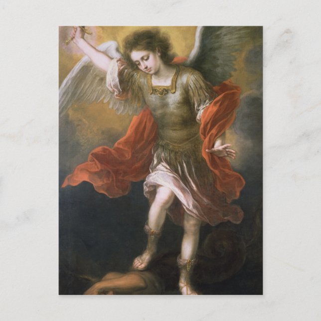 Saint Michael banishes the devil to the abyss Postcard (Front)