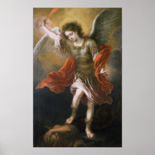 Saint Michael banishes the devil to the abyss Poster