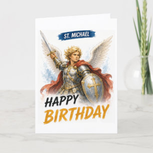 Saint Michael Birthday Card