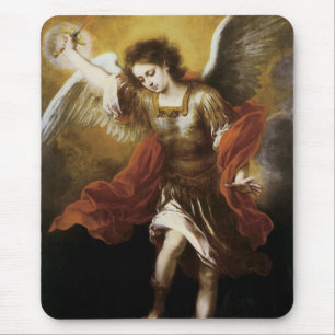 Saint Michael by Murillo Mouse Pad