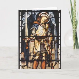 Saint Michael by Sir Edward Coley Burne-Jones Card