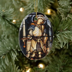 Saint Michael by Sir Edward Coley Burne-Jones Ceramic Ornament
