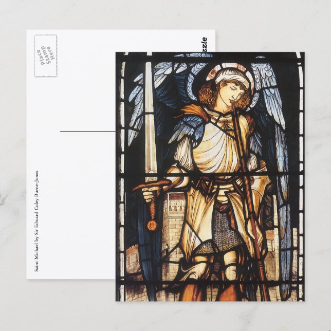 Saint Michael by Sir Edward Coley Burne-Jones Postcard (Front/Back)