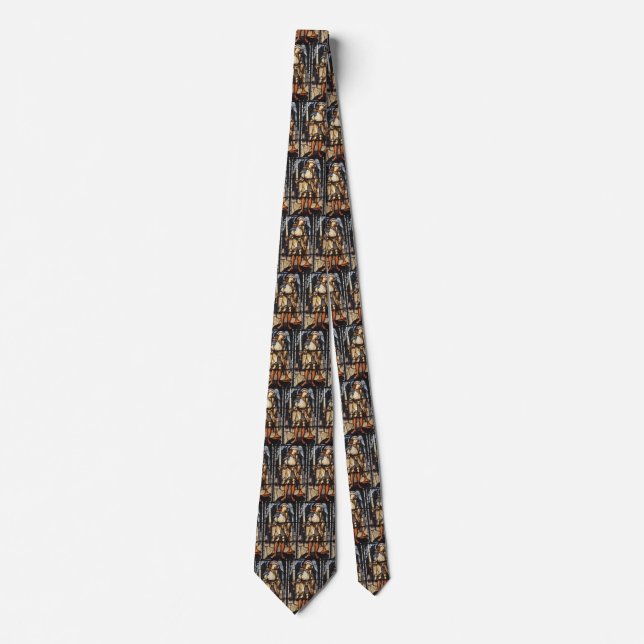 Saint Michael by Sir Edward Coley Burne-Jones Tie (Front)