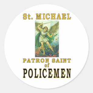 SAINT MICHAEL CLASSIC ROUND STICKER