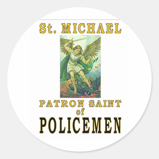 SAINT MICHAEL CLASSIC ROUND STICKER (Front)