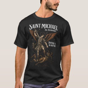 Saint Michael Defend Us In Battle Archangel Christ T-Shirt