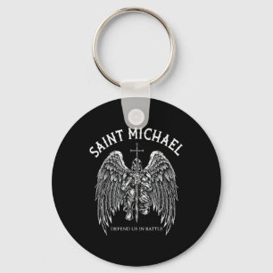 Saint Michael Defend Us In Battle Keychain