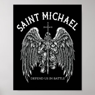 Saint Michael Defend Us In Battle  Poster